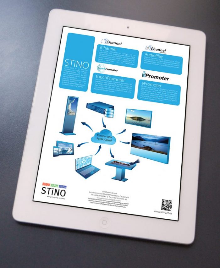 Brochure Stino Digital Signage design-Germany  Inoace Arif Saeed