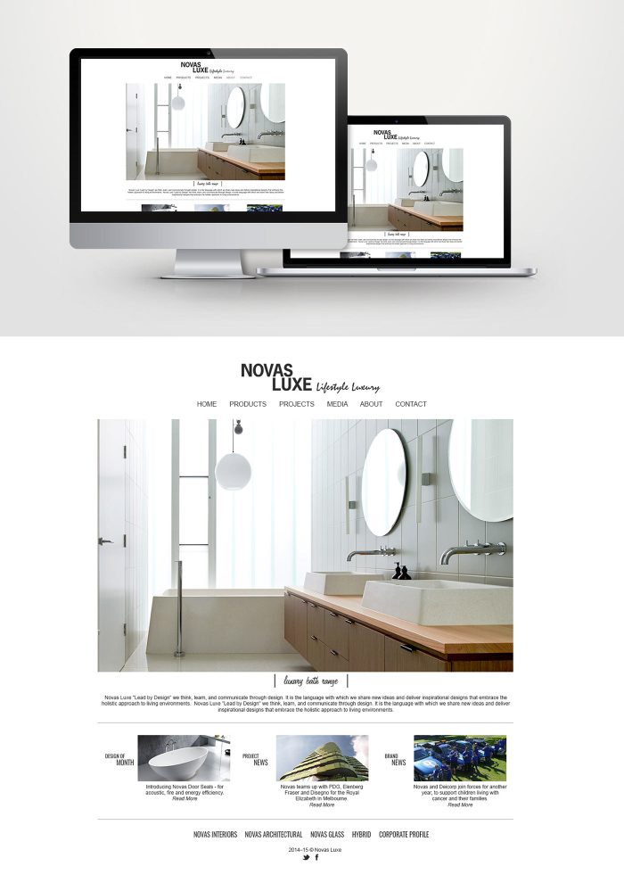 Novas Luxe website design