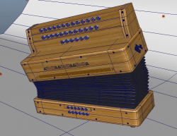 accordion in 3d