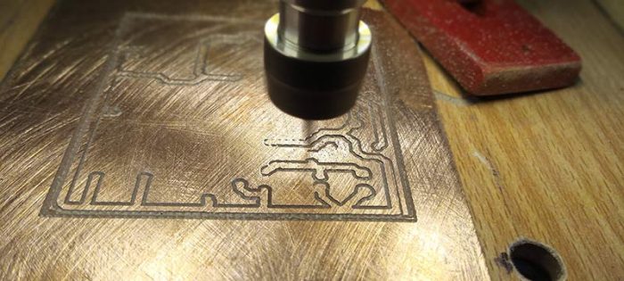 fan controller pcb milled with DIY CNC Router